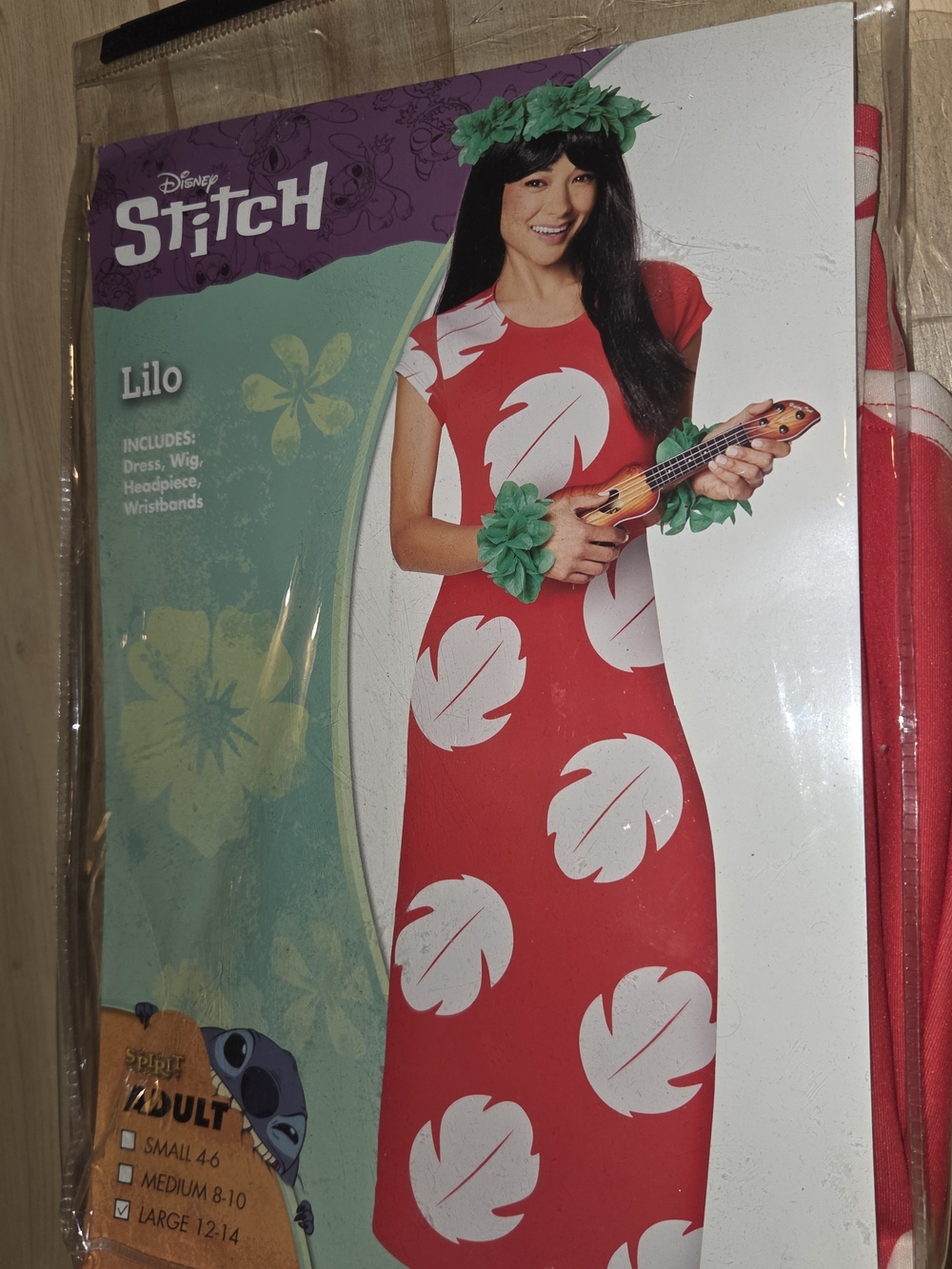 Lilo & Stitch Lilo Adult Halloween Costume Size Large 12-14 NWT